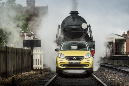 Smart ForRail at the Bluebell Railway, Sussex, 22 June 2015Mercedes-Benz Smart Car. TrainPhoto: James Lipman / jameslipman.com