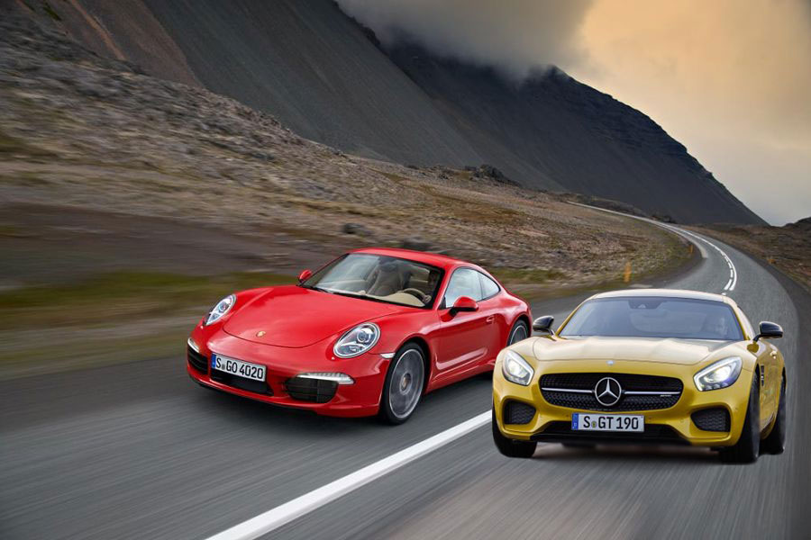 amg gt vs porsche 911 family
