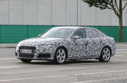 C-Class Rival Audi A4 Spied Heavily Camouflaged