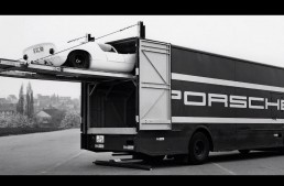 Mercedes designed a racecar transporter for Porsche, back in the ’60s. VIDEO