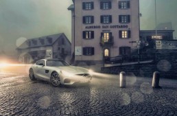 Drag race by night: Tesla Model S P85D vs Mercedes AMG GT S
