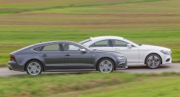 Battle of the monster coupes: S7 Sportback vs. CLS 500 4MATIC