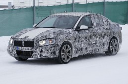 CLA rival BMW 1-Series Sedan caught testing in the Arctics