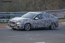 BMW 1-Series Sedan spy pictures. CLA rival caught again