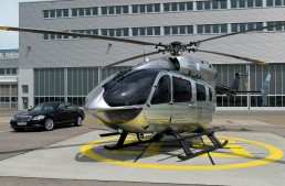 If only Pullmans could fly. Mercedes-Benz styles an Airbus EC145 Helicopter