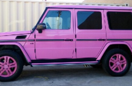 It can’t get any pinker than that: the pink G-Class