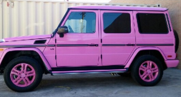 It can’t get any pinker than that: the pink G-Class