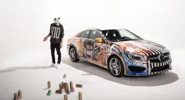 Mercedes-Benz CLA covered in graffiti – The car of the next generation