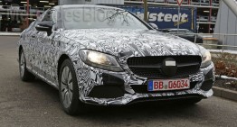 Mercedes-Benz C-Class Coupe plays the striptease game – latest spy pics