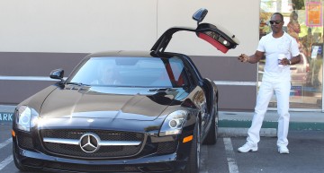 The Nutty Professor Eddie Murphy drives a naughty car: the SLS AMG