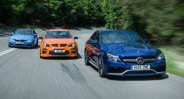 Mercedes-AMG C 63 crushes the BMW M3 and VXR8 GTS