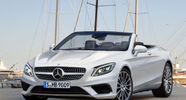 S-Class Cabrio shows its canvas roof. New spy pics