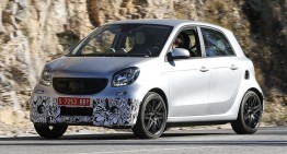 Spy shots of the upcoming smart Brabus Forfour