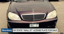 WALL ST license plate for sale. S-Class attached