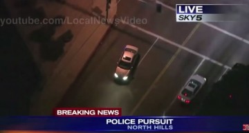 Police pursuit: stolen Mercedes chased for hours in Los Angeles