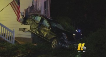 Teenager with no driving license slams into home with his dad’s Benz