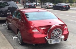 The end of style as we know it. Mercedes-Benz CLS sports bizarre wheels