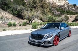 Forged in fire – the Mercedes-Benz S550 puts on Forgiato red wheels