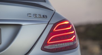 Mercedes-AMG C 63 S, designo iridiumsilber magno, Fahrvorstellung Portimao 2015;  Leder Nappa red pepper/schwarz