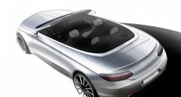 It’s that teasing game again – 2017 Mercedes-Benz C-Class Cabriolet sketched before its Geneva debut