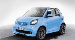 Baby-blue smart fortwo cabriolet gets the Brabus touch