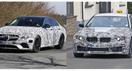 SPY GAME: New BMW M5 versus Mercedes-AMG E 63