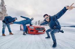 Linkin Park sets the ice on fire at the AMG Driving Academy