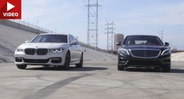 Clash of the Titans: Mercedes S 550 versus BMW 750i (video)