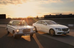 Meet the parents. New Mercedes E-Class versus classic Strich-Acht