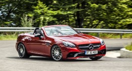 First test with the Mercedes-AMG SLC 43: Downsize succeeded