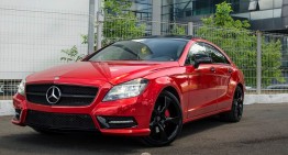 Mercedes CLS dipped in red candy