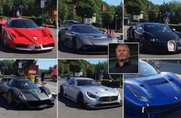 Billionaire Roman Abramovich shows off his supercars