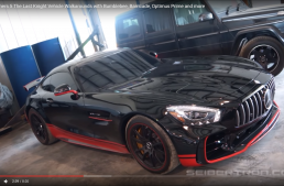Transformers star Mercedes-AMG GT R poses for fans