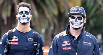 The day the motorsport has gone terribly wrong – Drivers wear Halloween make-up