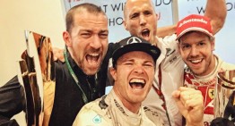 Party like a champion! Nico Rosberg thanks father Keke, champion in 1982