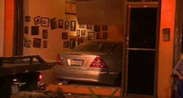 Mercedes-Benz smashes into restaurant in Miami, Florida