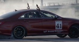 Santa Claus is fast and furious in a Mercedes-AMG CLS 63