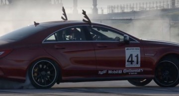 Santa Claus is fast and furious in a Mercedes-AMG CLS 63