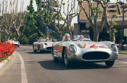 Ten Mercedes-Benz classic cars at the start of the modern Mille Miglia