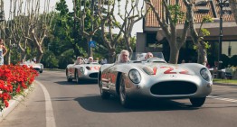 Ten Mercedes-Benz classic cars at the start of the modern Mille Miglia