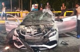 Illegal street race ends really bad for Mercedes A-Class!