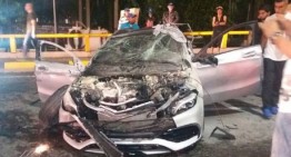 Illegal street race ends really bad for Mercedes A-Class!