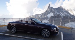 How does an E-Class Cabriolet get on top of the world? By helicopter!