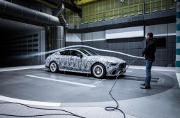 4-door Mercedes-AMG GT goes into the wind tunnel