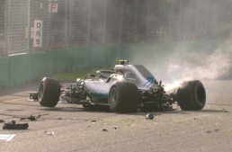 Lewis Hamilton on pole at the Australian Grand Prix, Bottas crashes badly