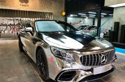 This Mercedes-AMG S63 Coupe was dipped in silver