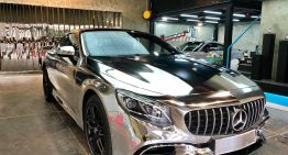 This Mercedes-AMG S63 Coupe was dipped in silver