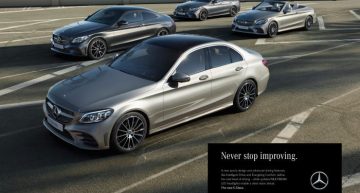 Roger Federer stars in the Mercedes-Benz C-Class campaign