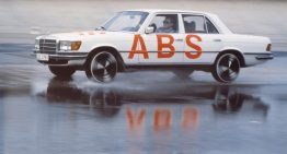 The anti-lock braking system debuted 40 years ago with the S-Class