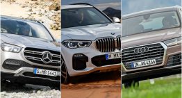 Luxury SUV static comparison: The new Mercedes GLE versus BMW X5 and Audi Q7
